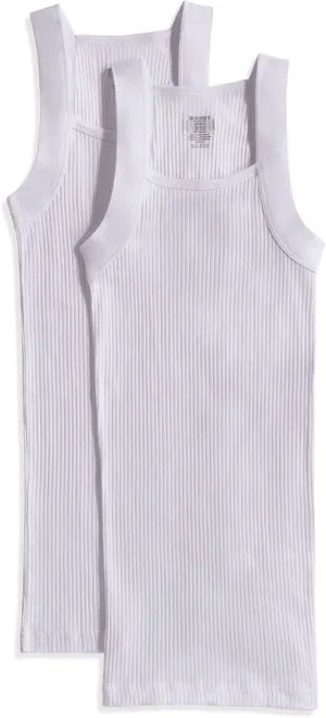 2(X)IST Mens Essential Cotton Square Cut Tank 2-Pack