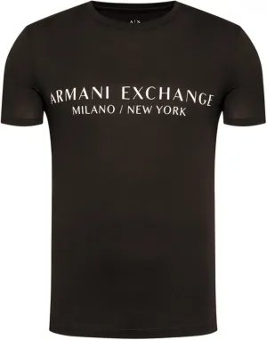 A | X ARMANI EXCHANGE Men's Short Sleeve Milan New York Logo Crew Neck T-Shirt