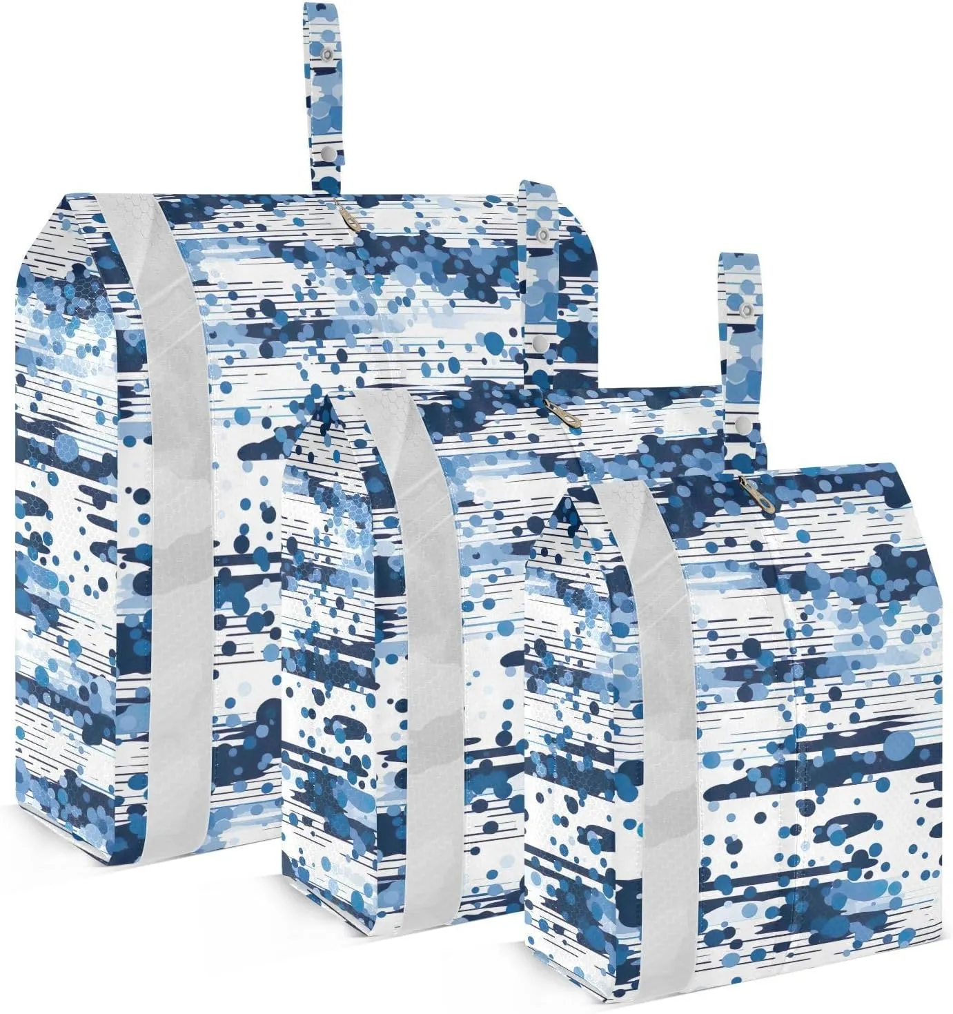 Abstract Colorful Camo Packing Cubes for Travel 3 Set Compressible Packing Cubes Luggage Bags Organizer for Travel Compression