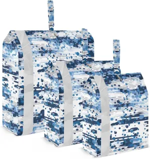 Abstract Colorful Camo Packing Cubes for Travel 3 Set Compressible Packing Cubes Luggage Bags Organizer for Travel Compression