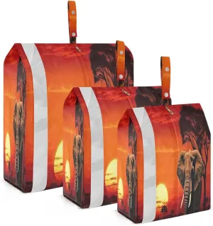 Africa Wild Elephant Packing Cubes for Travel 3 Set Travel Bags Organizer Suitcase Organizer Bags for Packing