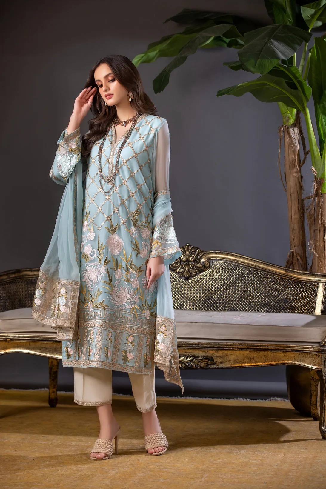 ALEEZAY CHIFFON FORMAL EMBROIDERED DRESS 04