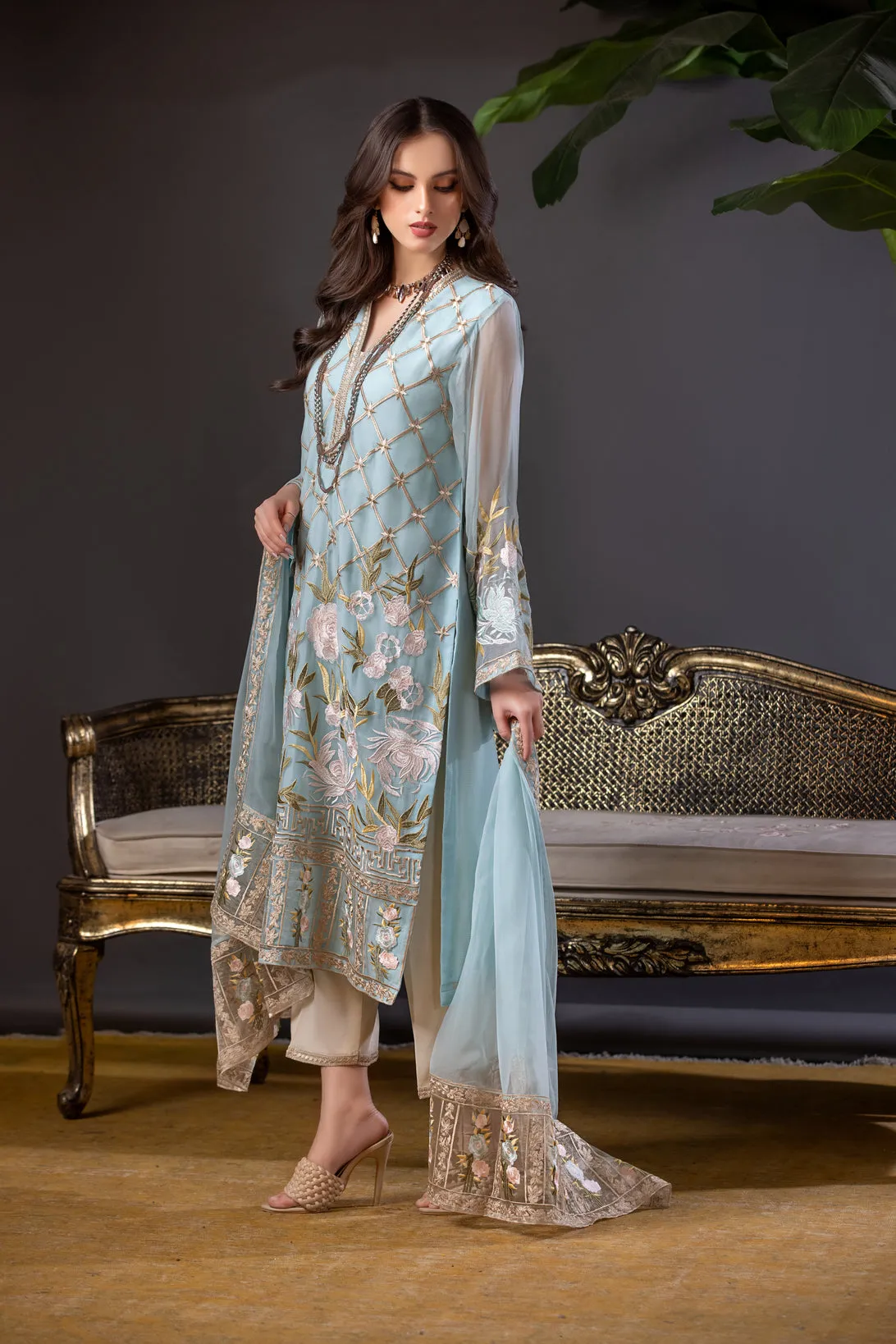 ALEEZAY CHIFFON FORMAL EMBROIDERED DRESS 04
