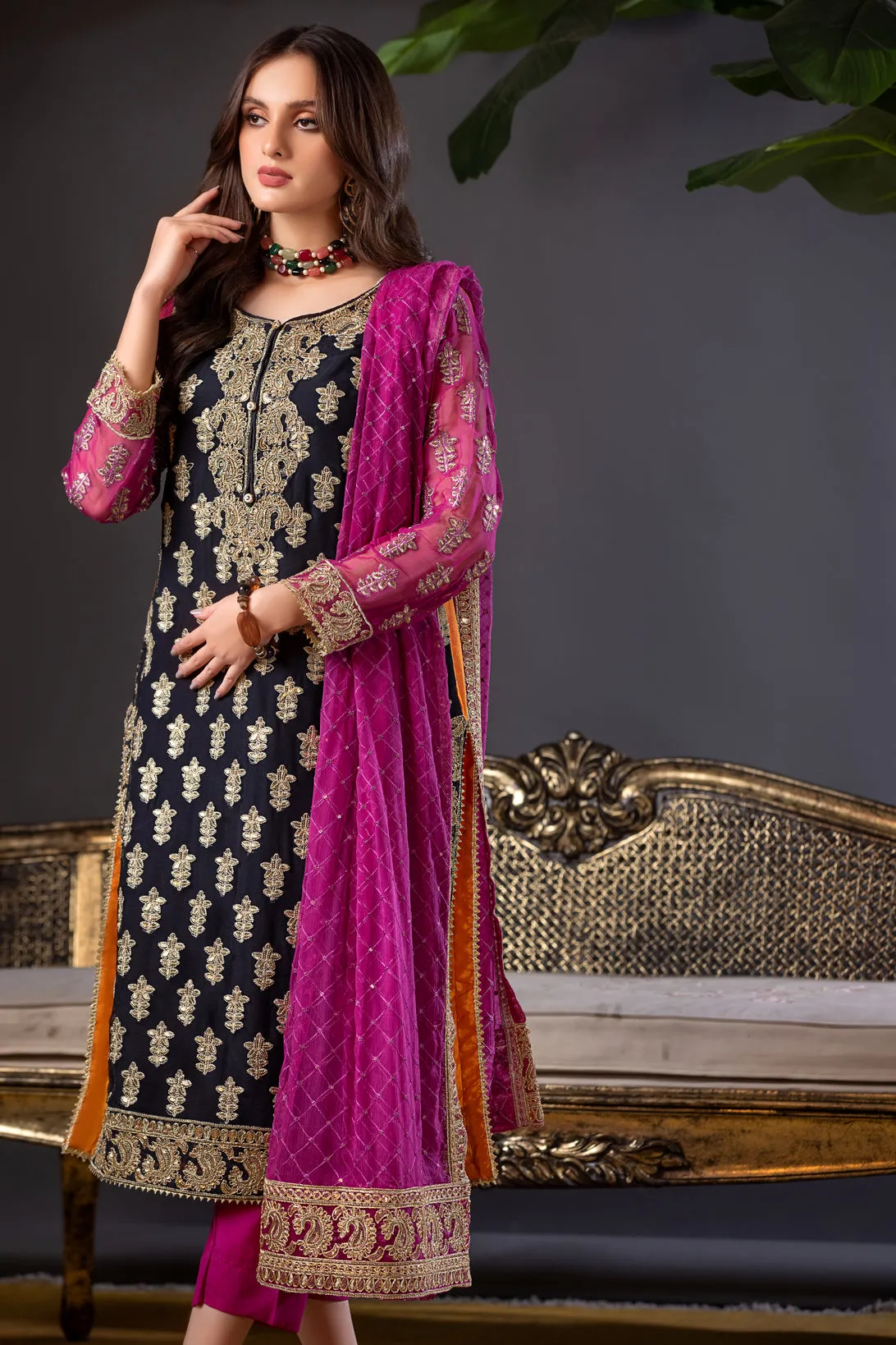 ALEEZAY CHIFFON FORMAL EMBROIDERED DRESS 05