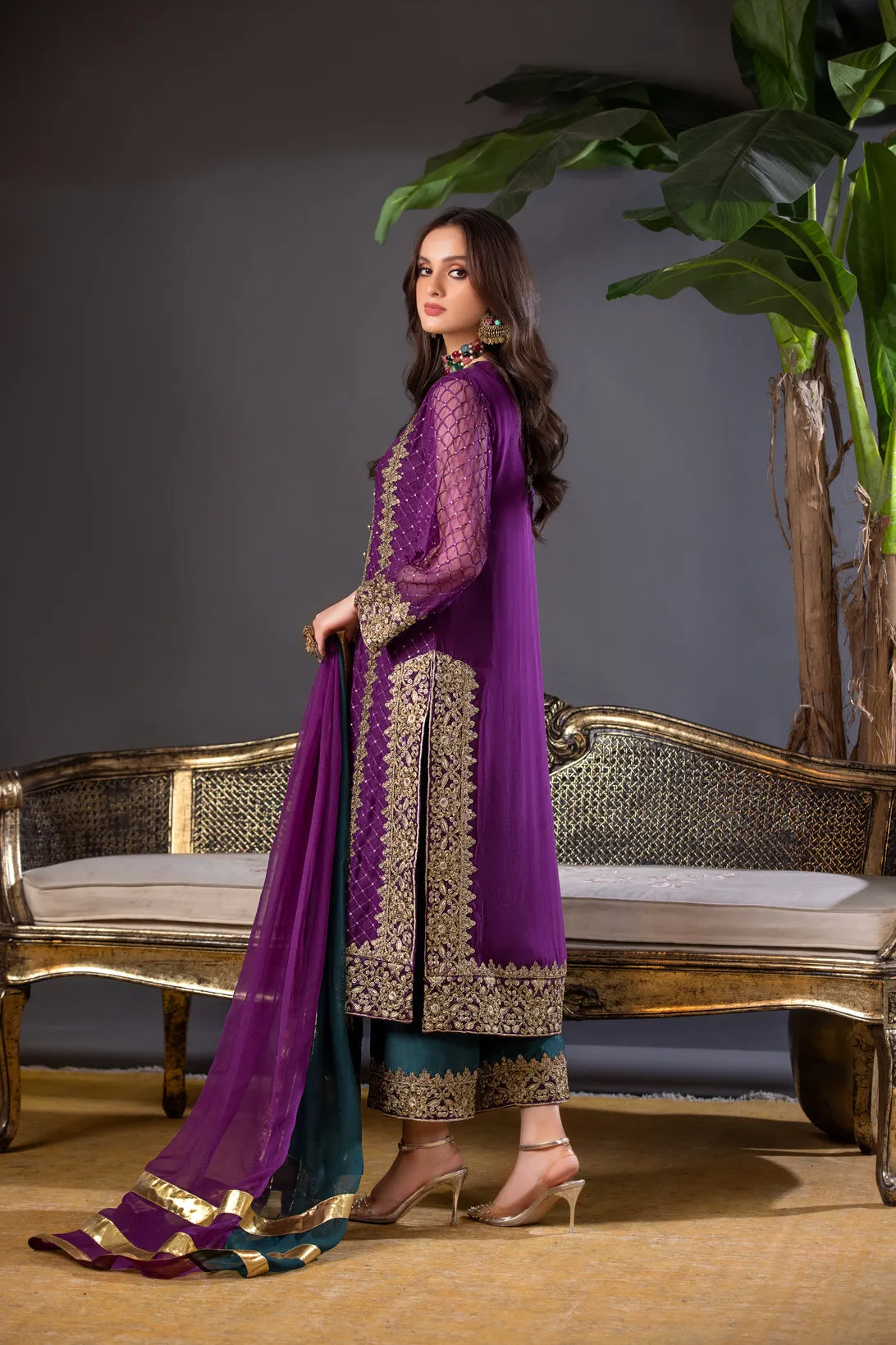 ALEEZAY CHIFFON FORMAL EMBROIDERED DRESS 06