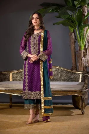 ALEEZAY CHIFFON FORMAL EMBROIDERED DRESS 06