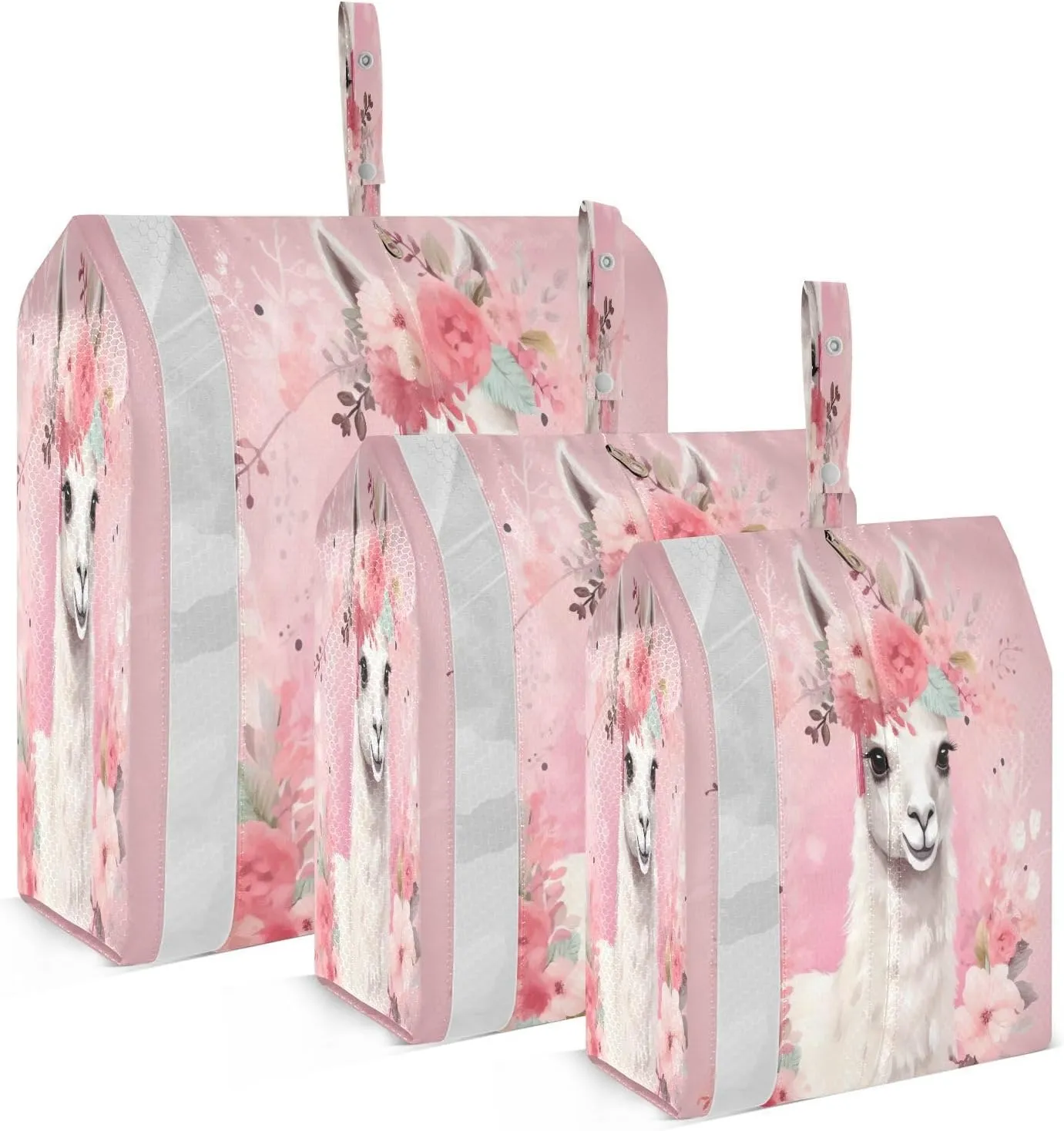 Alpaca Pink Packing Cubes for Travel 3 Set Travel Organizer Suitcase Organizer Bags Set for Suitcases