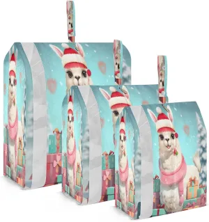 Alpaca Winter Packing Cubes for Travel 3 Set Packing Cubes Large Suitcase Organizer for Vacation Clothes