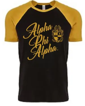 Alpha Script Raglan Printed Tee