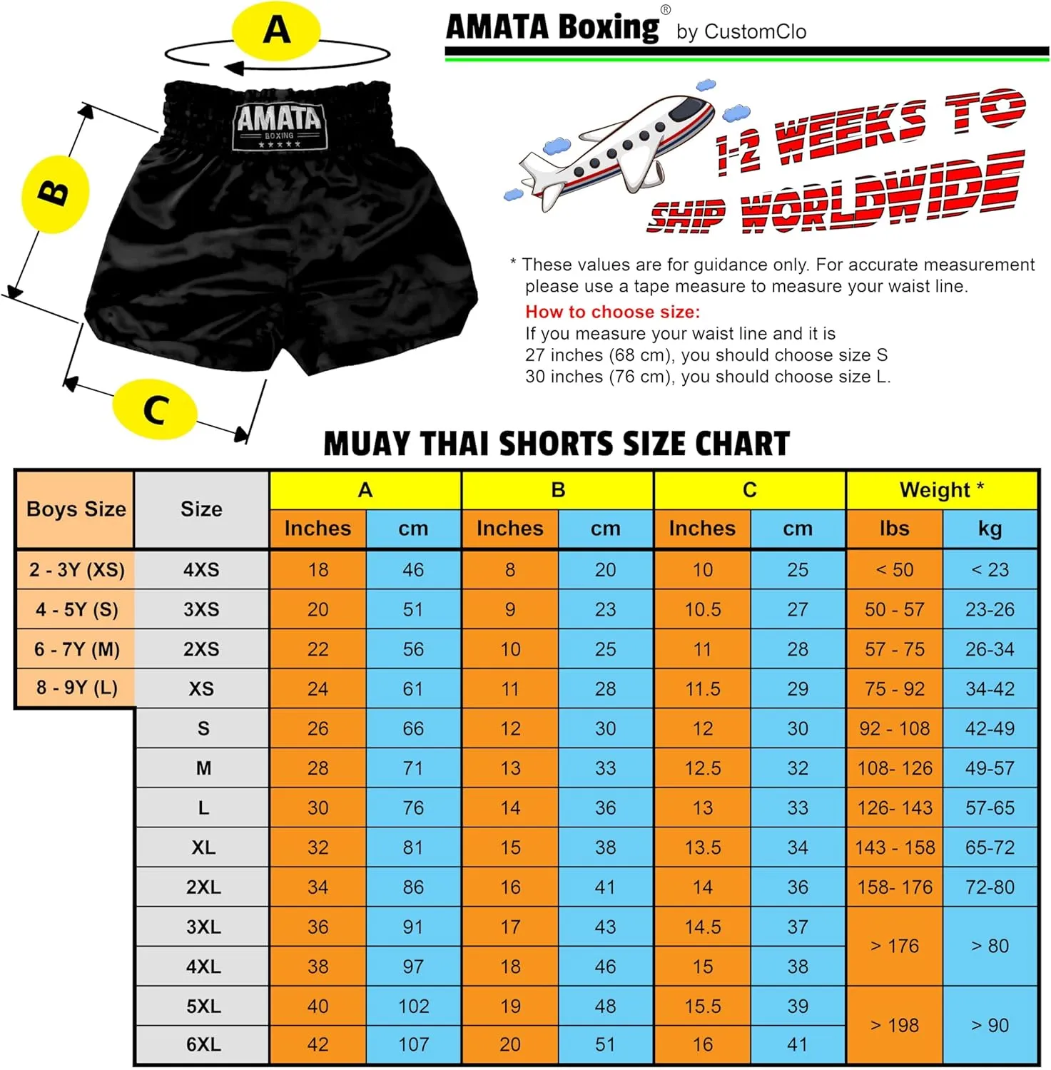 Amata Boxing Style 1 Customized Muay Thai Shorts Custom Fight Clothing MMA Gear Kick Outfit Men Women Kids Adult Boy Girl