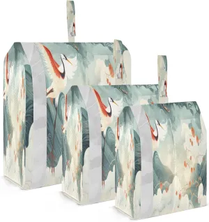 Asian Crane Packing Cubes for Travel 3 Set Compression Packing Cube Luggage Organizer Bags for Carry On