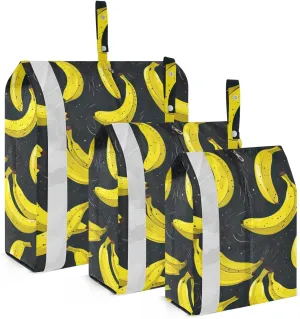 Banana Black Packing Cubes for Travel 3 Set Packing Cubes Large Luggage Organizer Bags for Luggage
