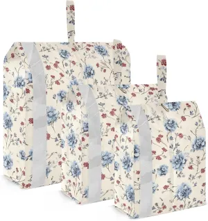 Beautiful Blue Fflowers Packing Cubes for Travel 3 Set Travel Compression Bags Suitcase Organizer Bags Set for Travel Accessories