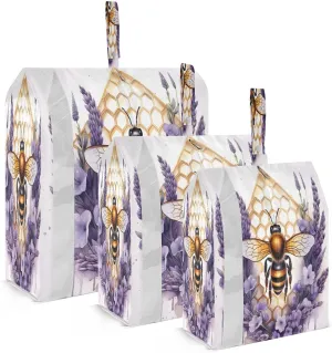 Bee Lavender Packing Cubes for Travel 3 Set Travel Packing Cubes Luggage Organizers for Travel