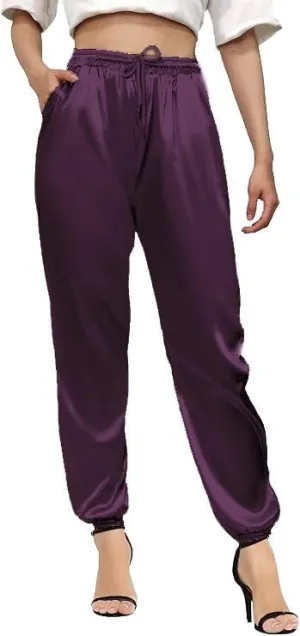 Betusline Women's Satin Silky Pants