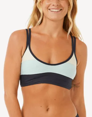 Block Party Spliced Crop Bikini Top