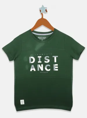 Boys Green Printed T-Shirts