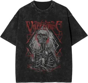 Bullet Rock for My Music Valentine Band Vintage Oversized T Shirt Summer O-Neck Short Sleeves Tshirt Unisex