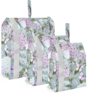 Butterflies Flowers Packing Cubes for Travel 3 Set Compressible Packing Cubes Luggage Cubes for Travel