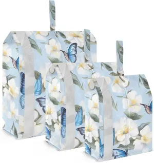 Butterfly Blue Packing Cubes for Travel 3 Set Travel Organizer Bags Luggage Bags for Luggage