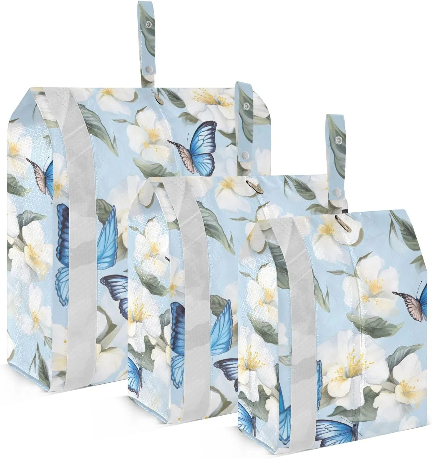 Butterfly Blue Packing Cubes for Travel 3 Set Travel Organizer Bags Luggage Bags for Luggage