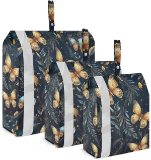 Butterfly Floral Flower Packing Cubes for Travel 3 Set Packing Essentials Suitcase Organizer Bags Set for Travel Accessories