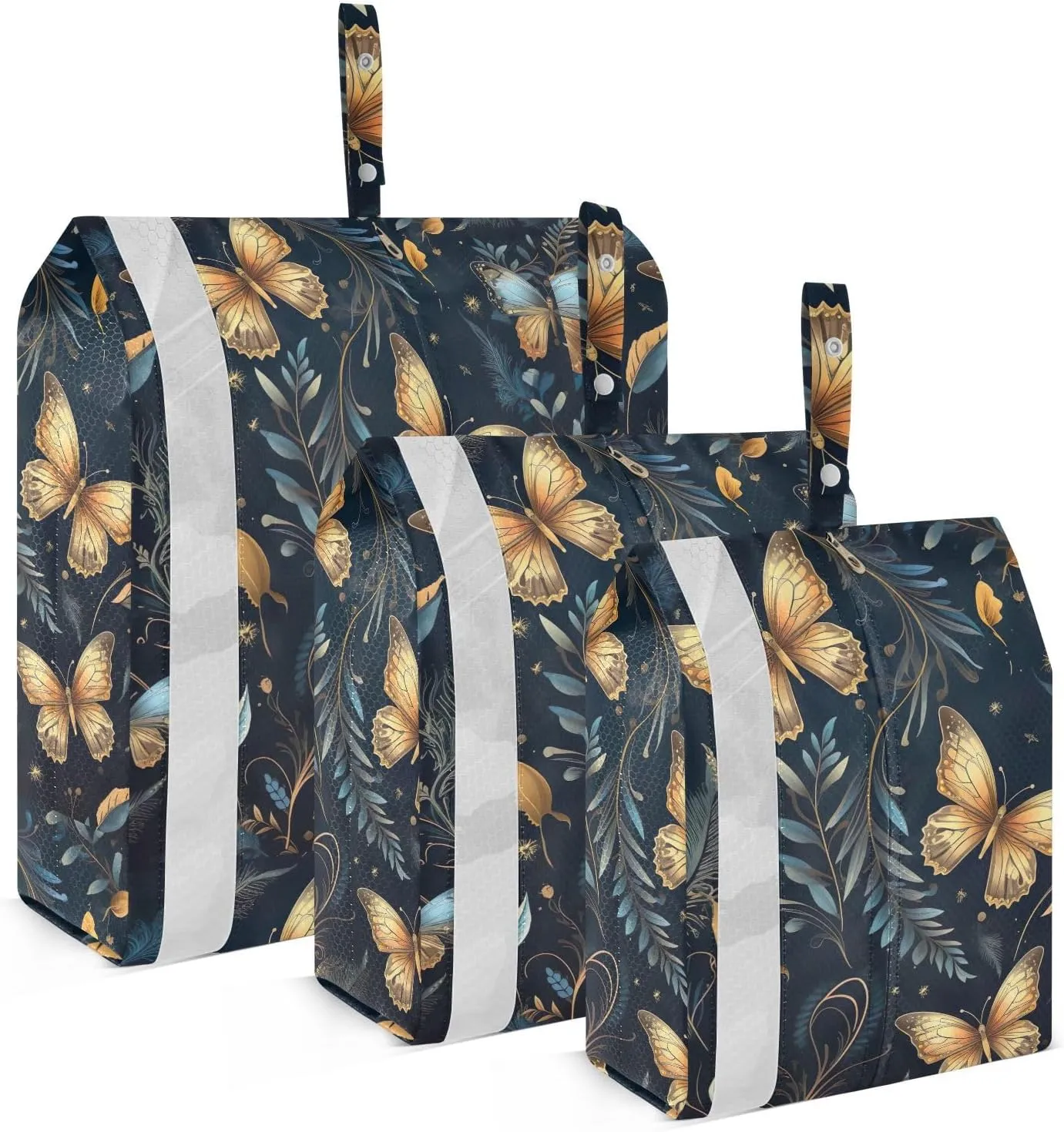 Butterfly Floral Flower Packing Cubes for Travel 3 Set Packing Essentials Suitcase Organizer Bags Set for Travel Accessories
