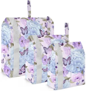 Butterfly Flowers Packing Cubes for Travel 3 Set Travel Packing Organizers Luggage Organizers for Packing Compression