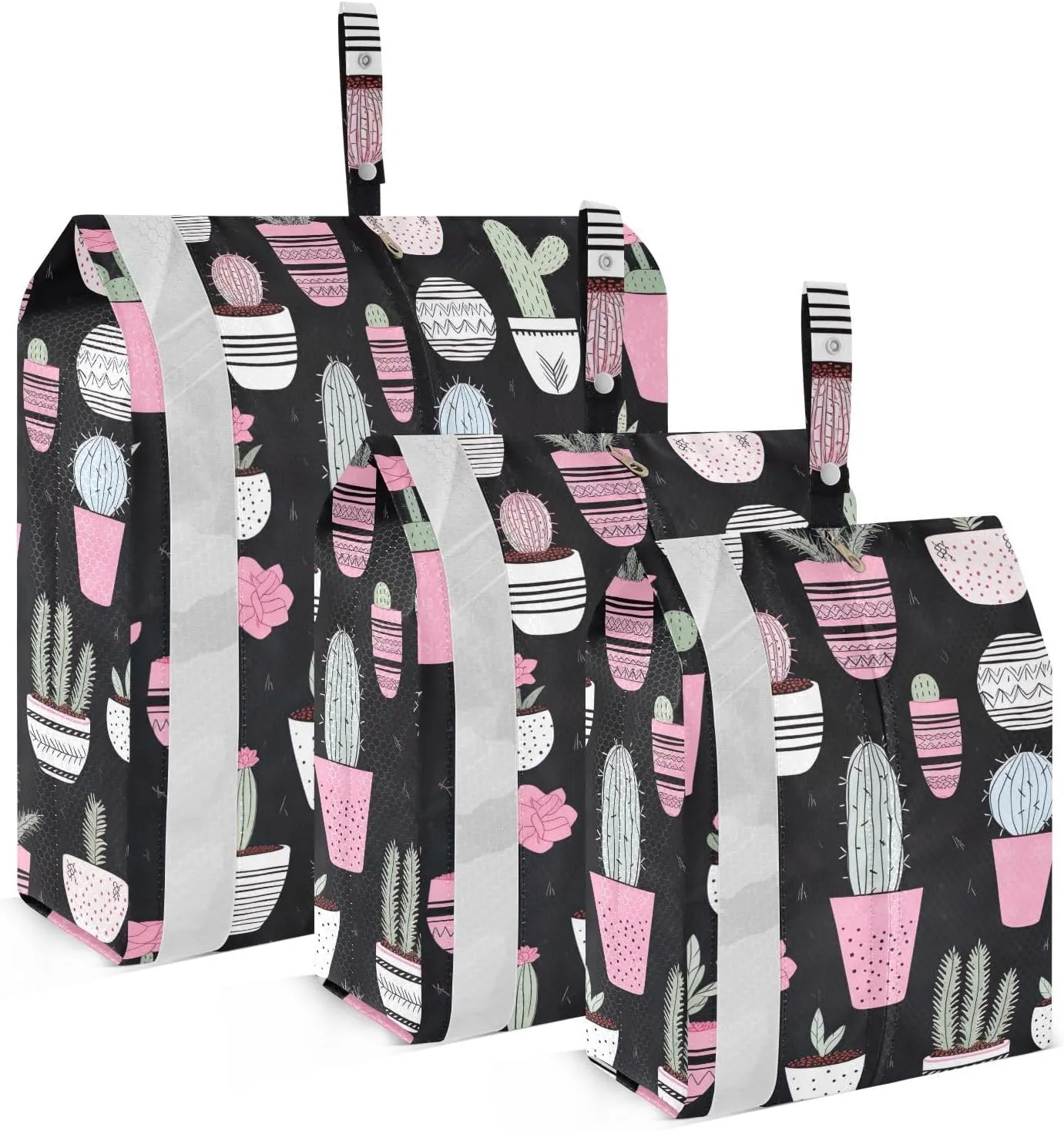 Cactus Planter Black Packing Cubes for Travel 3 Set Compression Packing Cube Luggage Organizers for Carry On Suitcases