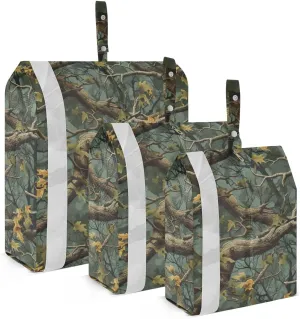 Camo Leaves Packing Cubes for Travel 3 Set Packing Cubes Compression Suitcase Organizer for Packing Compression