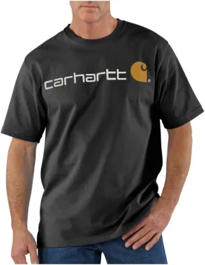 Carhartt Men's Loose Fit Heavyweight Short-Sleeve Logo Graphic T-Shirt,BlackX-Large