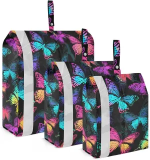 Colorful Butterflies Packing Cubes for Travel 3 Set Compression Cubes Suitcase Organizer Bags for Packing Compression