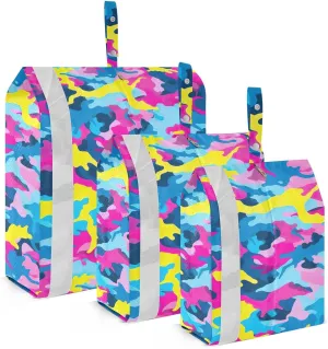 Colorful Camo Packing Cubes for Travel 3 Set Packing Cubes Large Luggage Bags for Organization