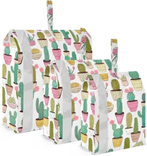 Colorful Succulents Cactus Flora Packing Cubes for Travel 3 Set Travel Compression Bags Luggage Bags Organizer for Travel Essentials