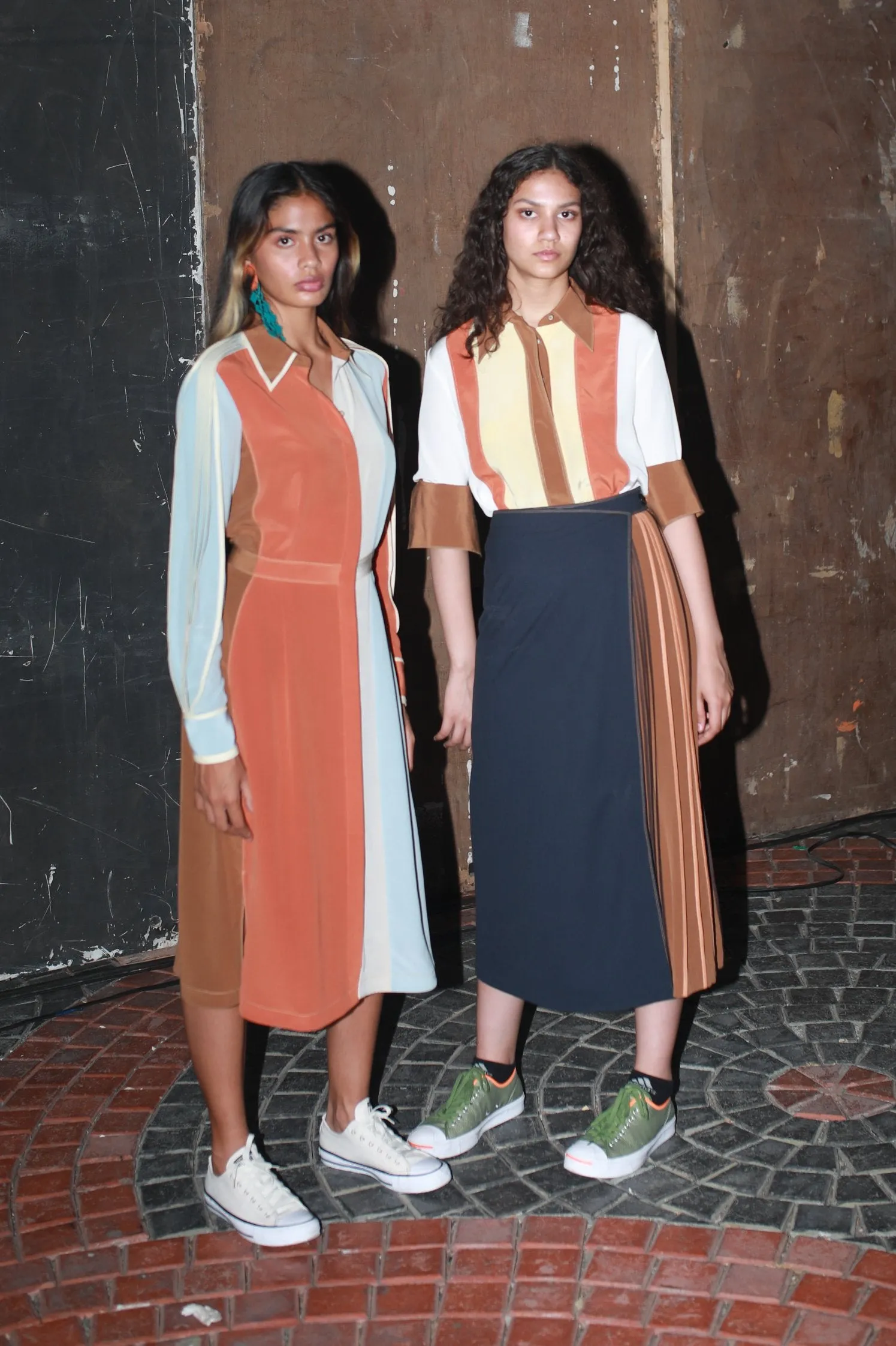 Colour-block Silk Shirt