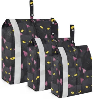 Cute Black Cat Packing Cubes for Travel 3 Set Compression Travel Bags Luggage Packing Organizers for Luggage