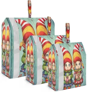 Cute Christmas Cartoon Packing Cubes for Travel 3 Set Large Packing Cubes Luggage Accessories for Carry On