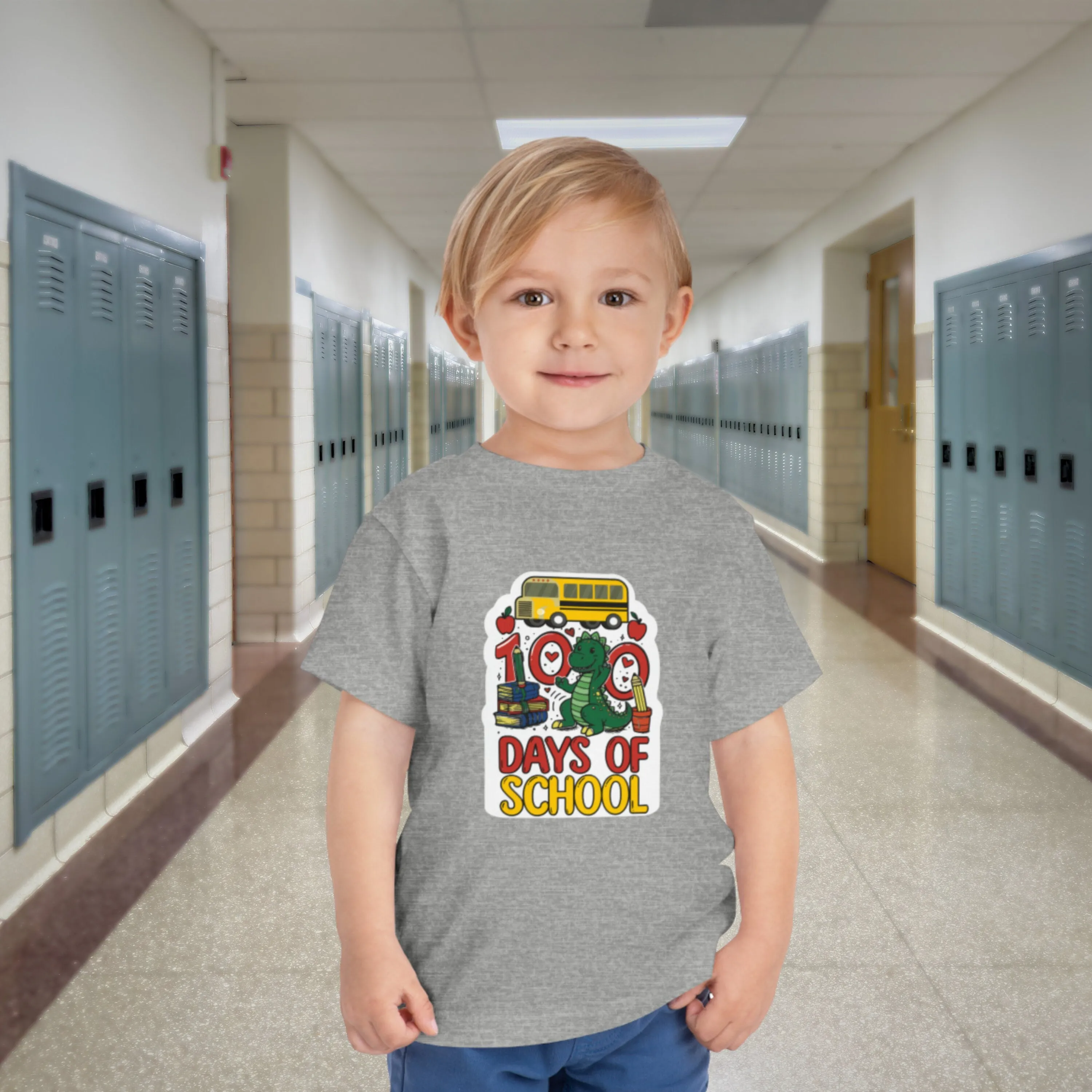 Dinosaur 100 Days of School Tee, Dino Boy, Girl T-Shirt, 100 Days of Learning, Teacher Shirt