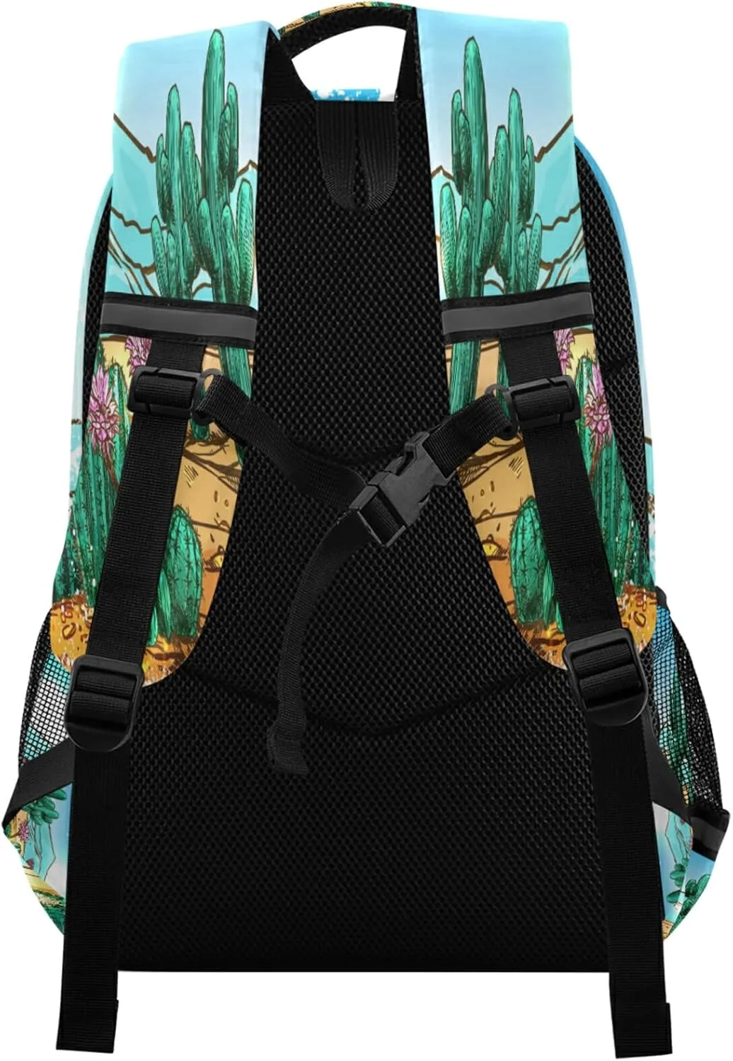 Eionryn Cactuses in Mexico Desert with Mountains Backpack Desert Landscape with Cacti Laptop Backpacks Book Bags Water Resistant Daypack Durable College Shoulder Bag Sports Travel Day Pack