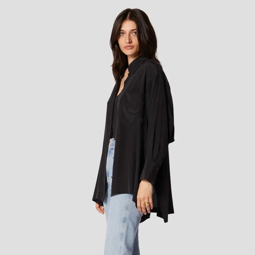 Emile Silk Shirt (True Black)
