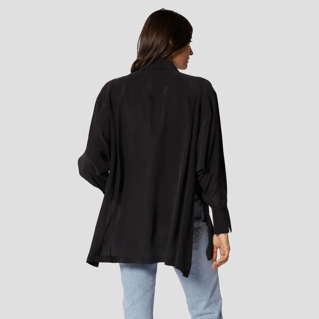 Emile Silk Shirt (True Black)
