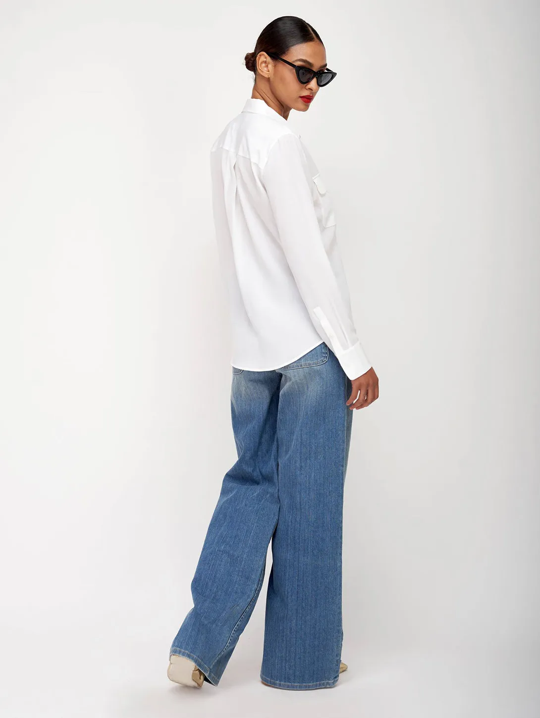 Essential Silk Shirt - Bright White