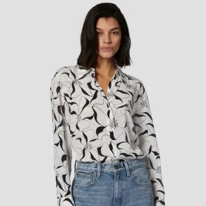 Essential Silk Shirt (Nature White   True Black)