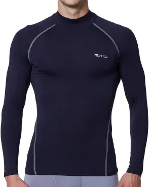 EXIO Mens Mock Compression Baselayer Top Cool Dry Long-Sleeve Shirt EX-T02
