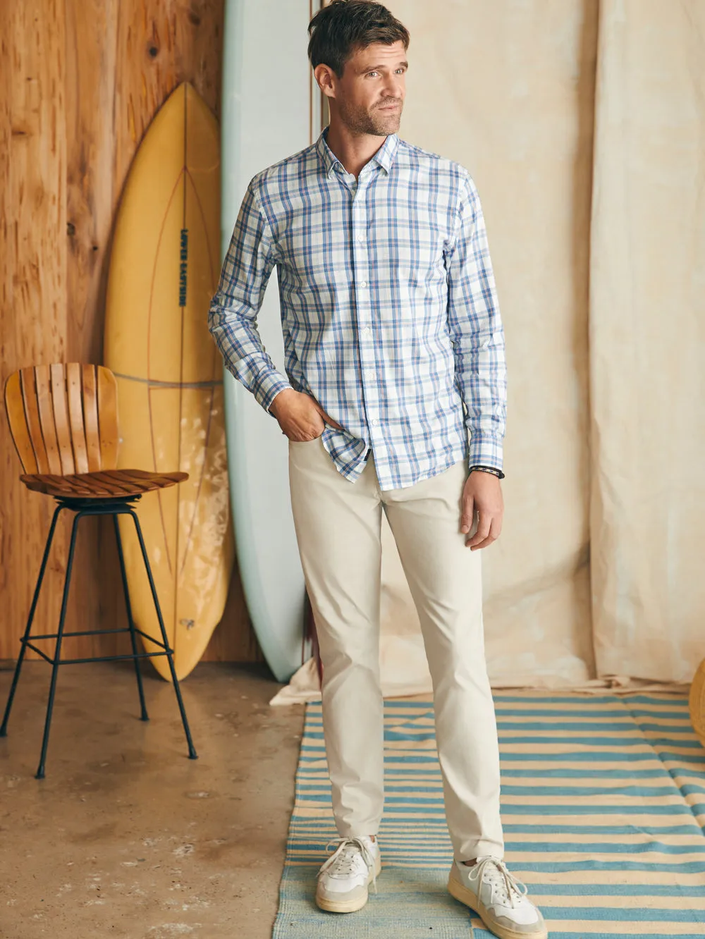 Faherty Movement Shirt in Spring Valley Plaid