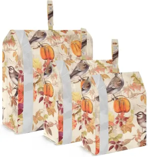 Fall Birds Leave Packing Cubes for Travel 3 Set Compressible Packing Cubes Luggage Bags Organizer for Suitcase