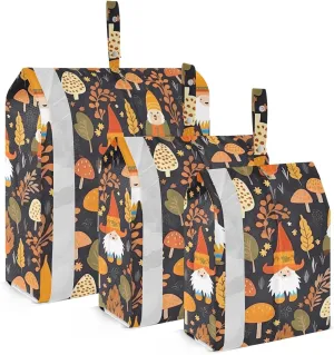 Fall Gnomes Packing Cubes for Travel 3 Set Compression Packing Cube Luggage Organizer Bags for Travel Compression