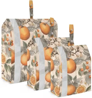 Fall Orange Leaves Packing Cubes for Travel 3 Set Packing Compression Cubes Suitcase Organizer Bags Set for Travel