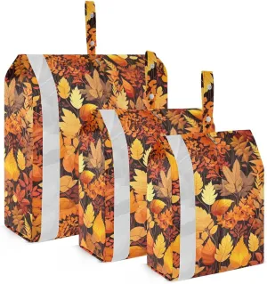 Fall Watercolor Leaves Packing Cubes for Travel 3 Set Compression Travel Cubes Luggage Bags Organizer for Packing