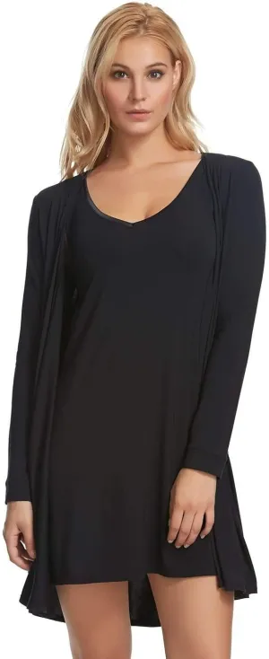 Felina Modal Tank Chemise and Wrap - Womens Loungewear, Posh Pajama Sets for Women - Lounge Set